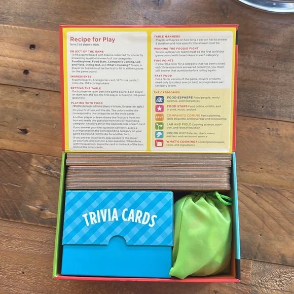 NWOT Foodie Fight Trivia Game - Picture 3 of 3